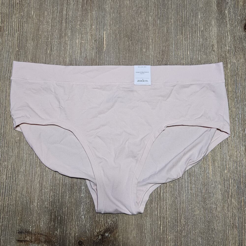 Auden Cotton 4-Way Stretch Hipster Panties Pink 3X (24-26) NWT